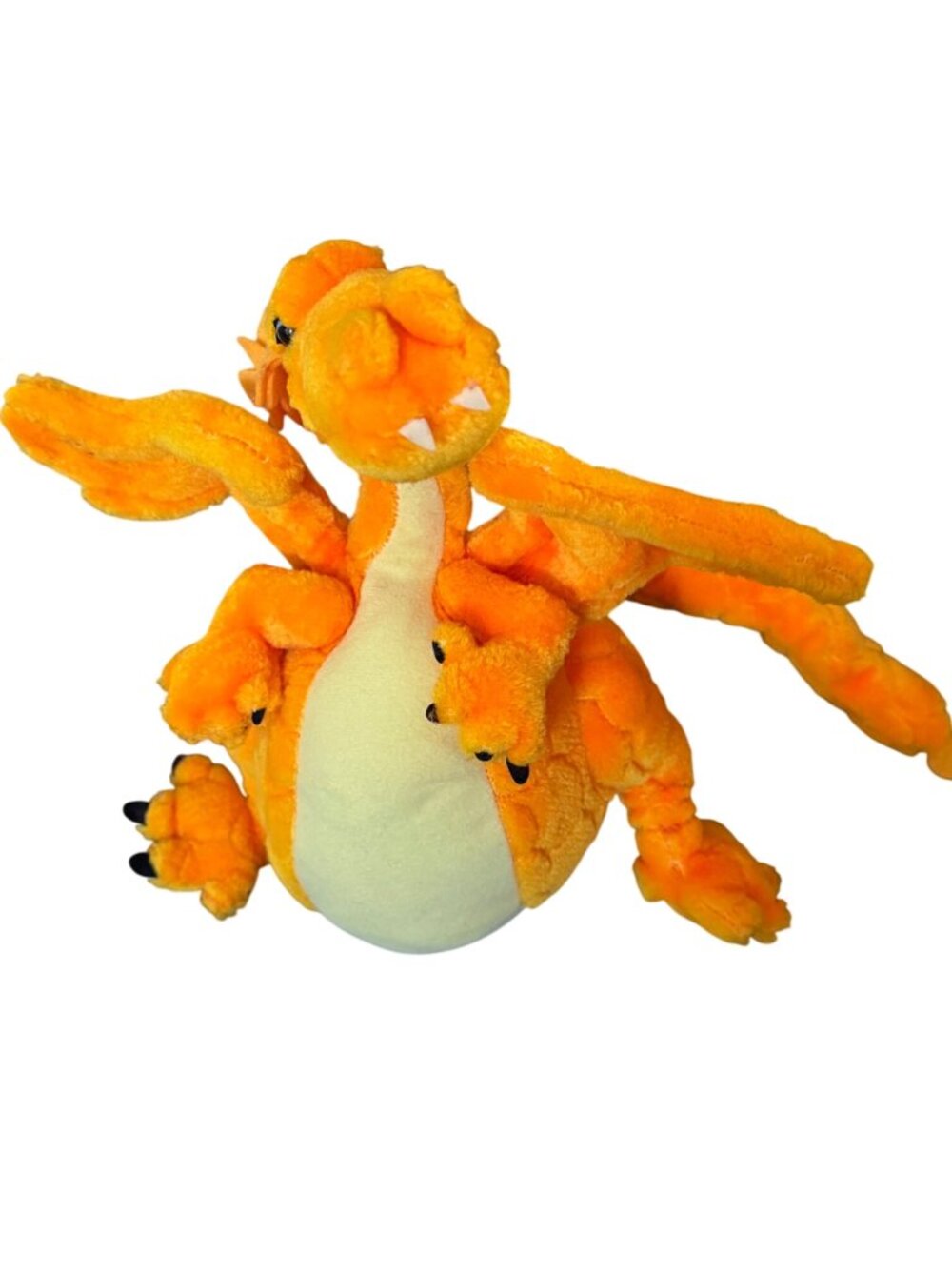 Stuffed Orange Dragon Plush Toy With Long Tail - Soft & Huggable For Kids & Coll